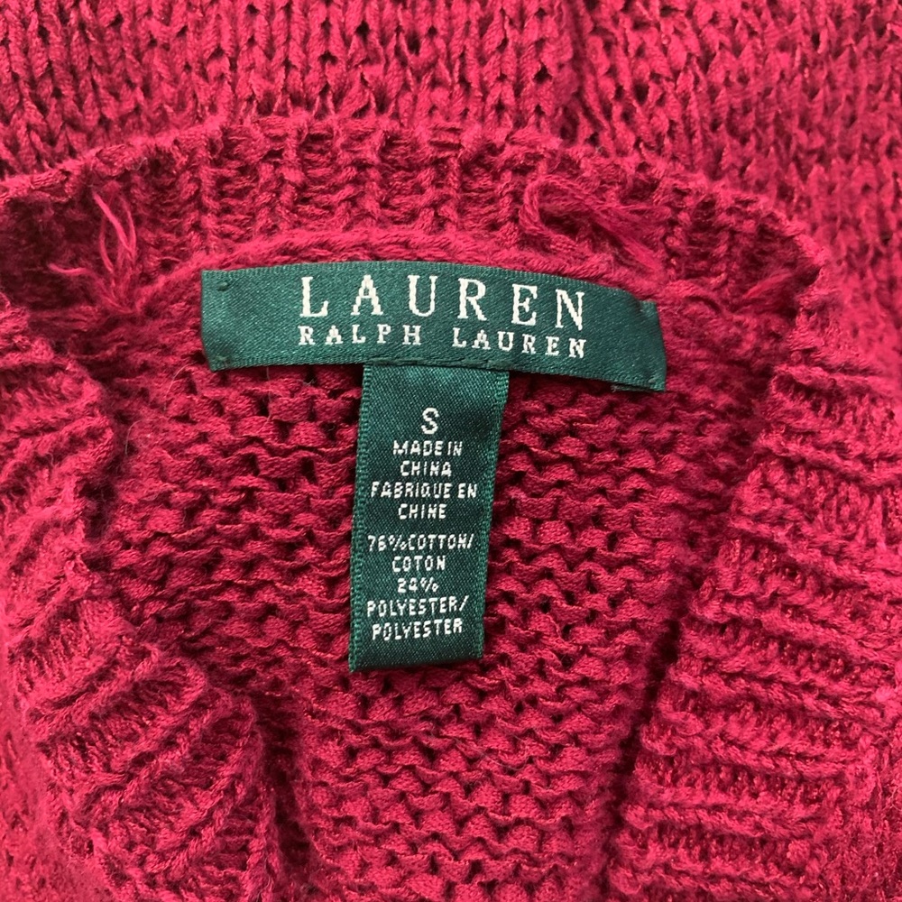 Ralph Lauren Red knitted cardigan Size small - Picture 7 of 7